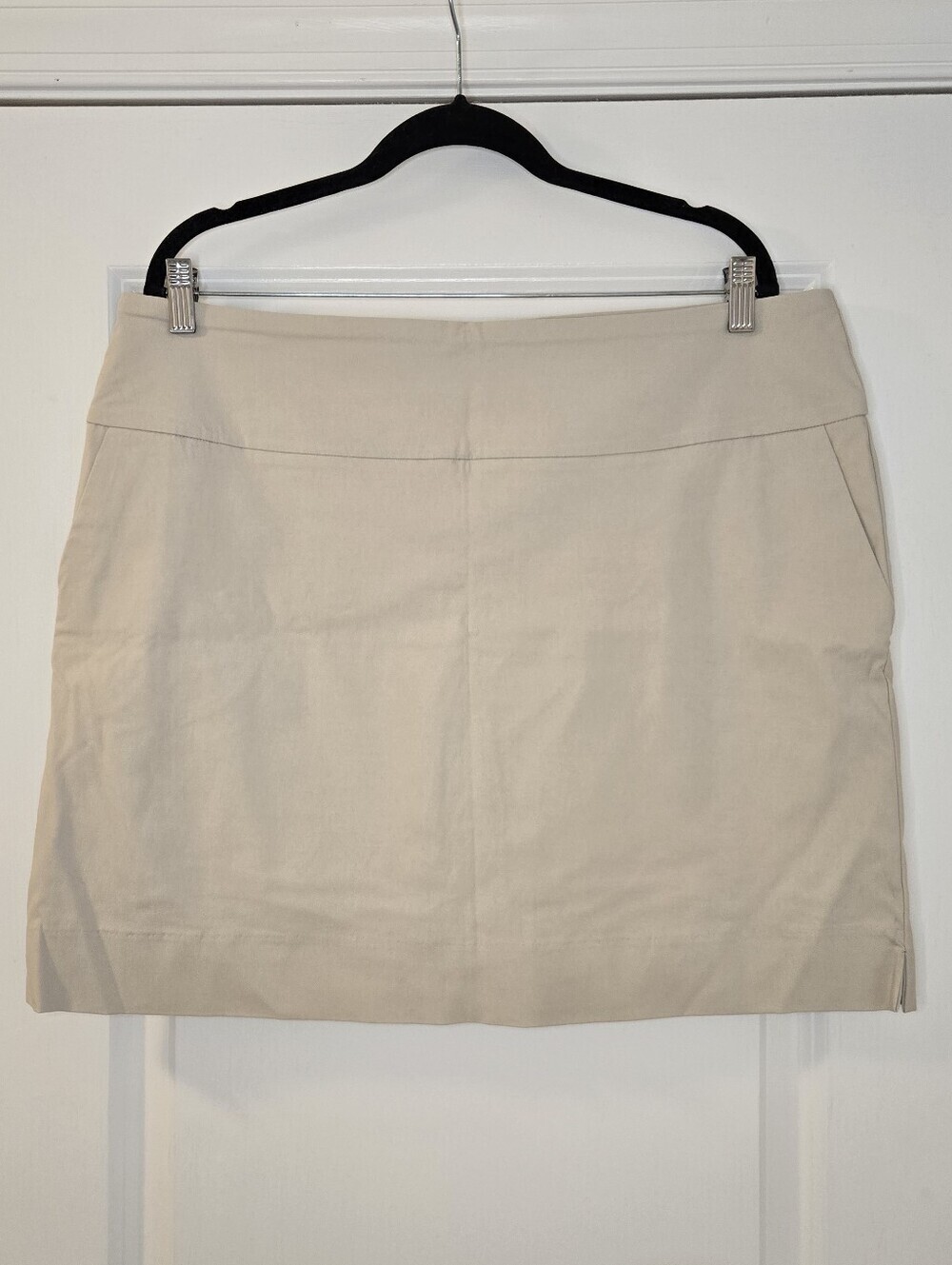 Up! Tan Pull-On Mini Skort with Tummy Control Size XL